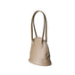 <tc>Women's Grey Leather Zipper Shell Shoulder Handbag</tc>