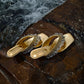 <tc>Gold Breezy Tassel Sandals</tc>