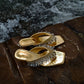 <tc>Gold Breezy Tassel Sandals</tc>