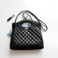 Women's Black Leather Commuter Bag Shoulder Handbag