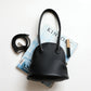 <tc>Women's Black Leather Zipper Shell Shoulder Handbag</tc>