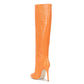 <tc>Women's Crocodile Pattern Stiletto Heels Knee High Boots</tc>