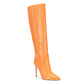 <tc>Women's Crocodile Pattern Stiletto Heels Knee High Boots</tc>