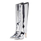 <tc>Women's Fashion Trend Metallic High Heel Knee High Boots</tc>