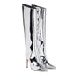 <tc>Women's Fashion Trend Metallic High Heel Knee High Boots</tc>