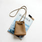 <tc>Womens Nude Leather Belt Bucket Handbags Shoulder Bag</tc>