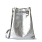 <tc>Womens Silver Leather Belt Bucket Handbags Shoulder Bag</tc>