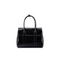 leather flap handbag work bag