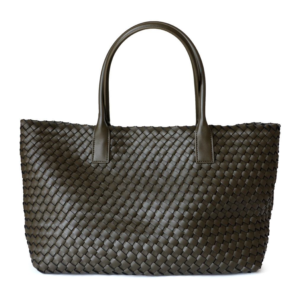 Women's Leather Handbags Work Trends Braided Tote Bags