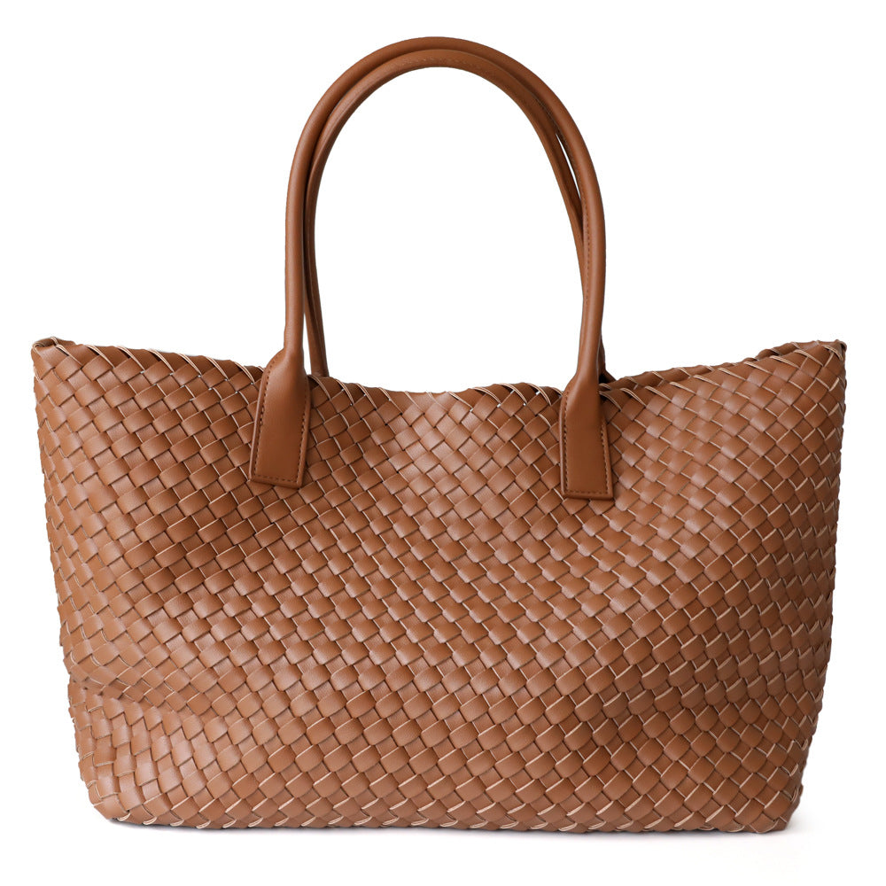 Women's Leather Handbags Work Trends Braided Tote Bags