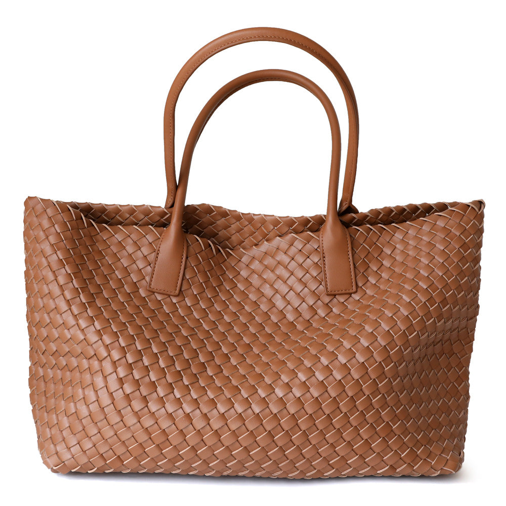 Women's Leather Handbags Work Trends Braided Tote Bags