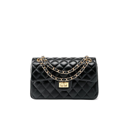 Women's Leather Quilted Chain Shoulder Bag