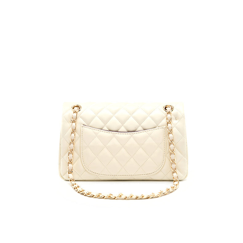 Women's Leather Quilted Chain Shoulder Bag