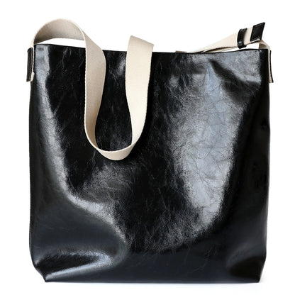 Women's Leather Shoulder Big Tote Bucket Bag