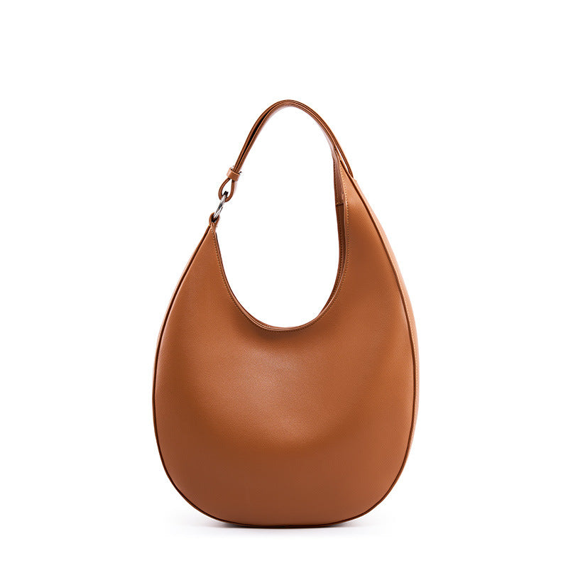 Leather Shoulder Hobo Bag Trend Half Moon Bag