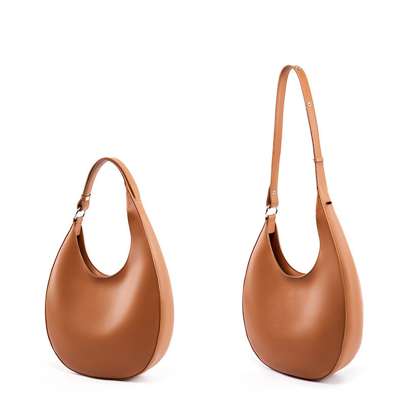 Leather Shoulder Hobo Bag Trend Half Moon Bag