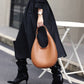 Leather Shoulder Hobo Bag Trend Half Moon Bag