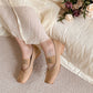 Women's Square Toe Ballet Shoes Retro Mary Jane Shoes Cute Flats