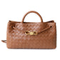 Women's Stylish Bag Genuine Leather Braided Handbag Shoulder Bag