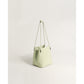 Green Leather Shoulder Bucket Bag Mini Handbag