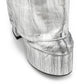 <tc>Women's Silver Pocket Platform Chunky Heel Fold-over Knee High Boots</tc>