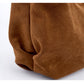 Suede leather zipper shoulder bag