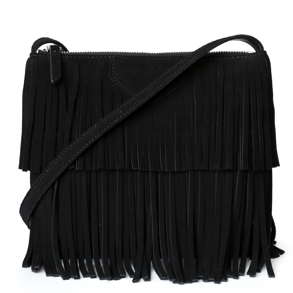 Women's Suede Trend Fringe Shoulder Bag