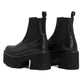 <tc>Black Vegan Leather Y2K Punk Style Chelsea Platform Boots Block Heel Platform Ankle Boots</tc>