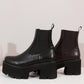 <tc>Black Vegan Leather Y2K Punk Style Chelsea Platform Boots Block Heel Platform Ankle Boots</tc>