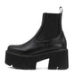 <tc>Black Vegan Leather Y2K Punk Style Chelsea Platform Boots Block Heel Platform Ankle Boots</tc>