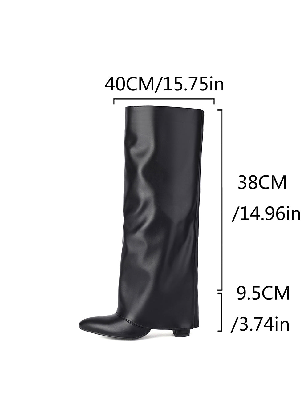 Women's Pink Vegan Leather Fold-over Knee High Boots