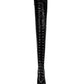 <tc>Women's Black Vegan Leather Lace up Platform Stiletto Heel Sexy Thigh High Boots</tc>