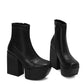 <tc>Women's Black Vegan Leather Square Toe Block Heel Platform Ankle Boots</tc>