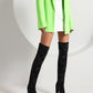 Women's Velvet Chunky Heel Over the Knee High Boots