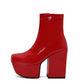 <tc>Women's Red Patent Leather Square Toe Block Heel Platform Ankle Boots</tc>