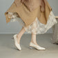 <tc>Women's Soft Leaather Vintage Clear Chunky Heel Pumps</tc>