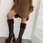 <tc>Women's Vegan Leather Square Toe Platform Furry Knee High Boots</tc>