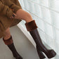 <tc>Women's Vegan Leather Square Toe Platform Furry Knee High Boots</tc>