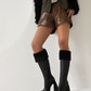 <tc>Women's Vegan Leather Square Toe Platform Furry Knee High Boots</tc>