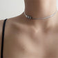 Y2K Fashion Titanium Steel Belt Buckle Chain Choker Necklace