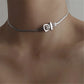 Y2K Fashion Titanium Steel Belt Buckle Chain Choker Necklace