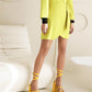 Yellow Open Toe Platform Heel Strap Sandals