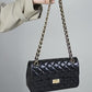 Women's Leather Quilted Chain Shoulder Bag