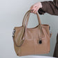 <tc>Brown High Quality Cowhitote Multi Functional Handbag For Office Travel</tc>