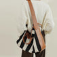 Canvas Striped Large Shopping Bag Tote Handbag