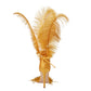 Yellow Feather Nightclub Sexy Point Toe Stiletto Sandals