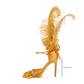 Yellow Feather Nightclub Sexy Point Toe Stiletto Sandals