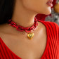 Gold Big Size Heart Y2K Punk Choker Chunky Chain Necklace