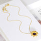 gold sunflower necklace