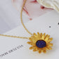 gold sunflower necklace